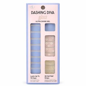 Dashing Diva Gloss Ultra Shine Gel Nail Strips 32ct Down Down Daisy